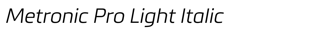 Metronic Pro Light Italic image